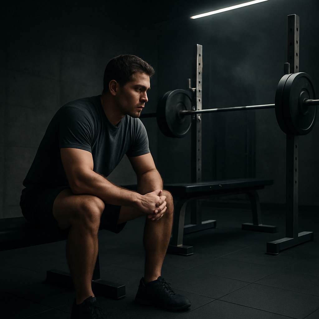Sportiv analizand toleranta la cofeina si preworkout inainte de antrenament, cu doza si pauza de cofeina planificate