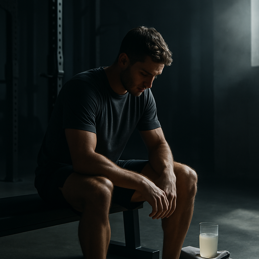 Pahar cu clear whey preparat lângă shaker, ilustrând ce este clear whey și cum diferă de un shake clasic din whey