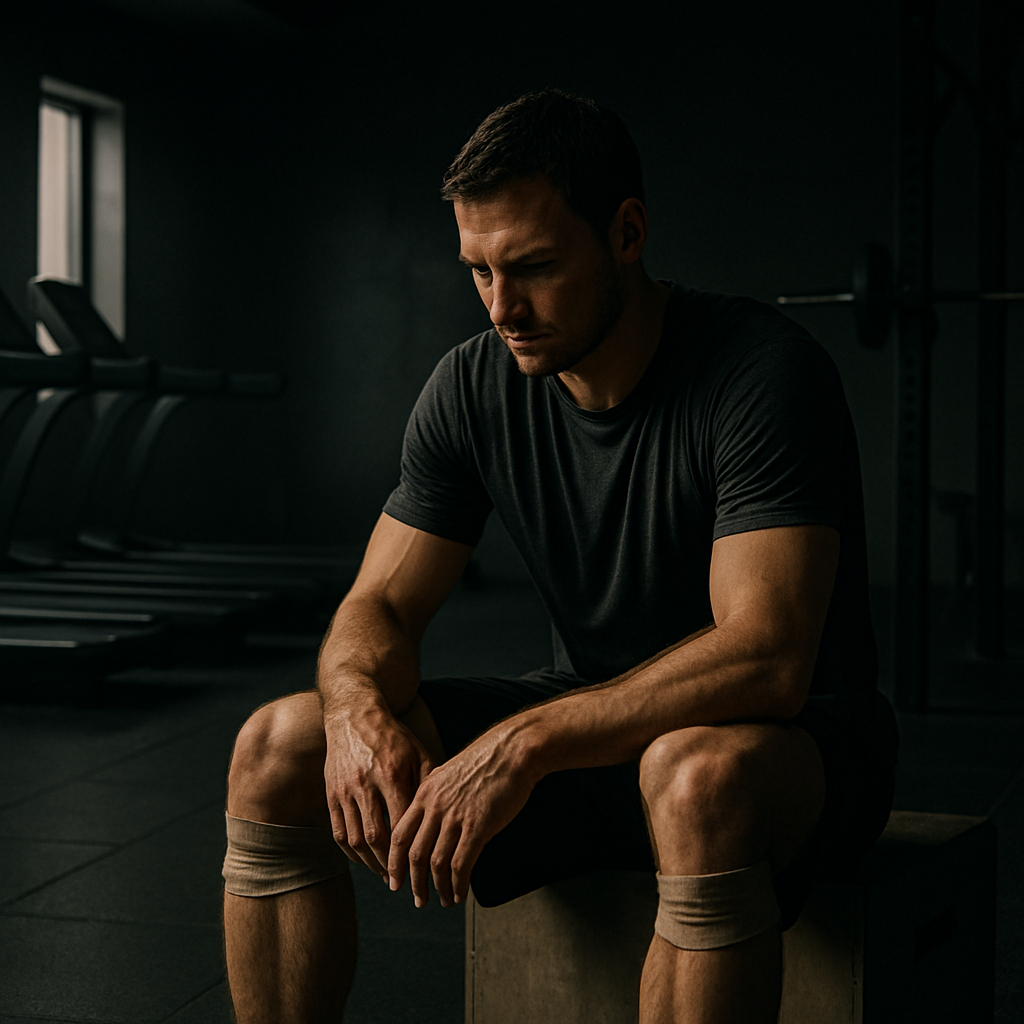 Sportiv in antrenament intens, ilustrand rolul colagenului pentru protectie articulatii sport, genunchi si tendoane