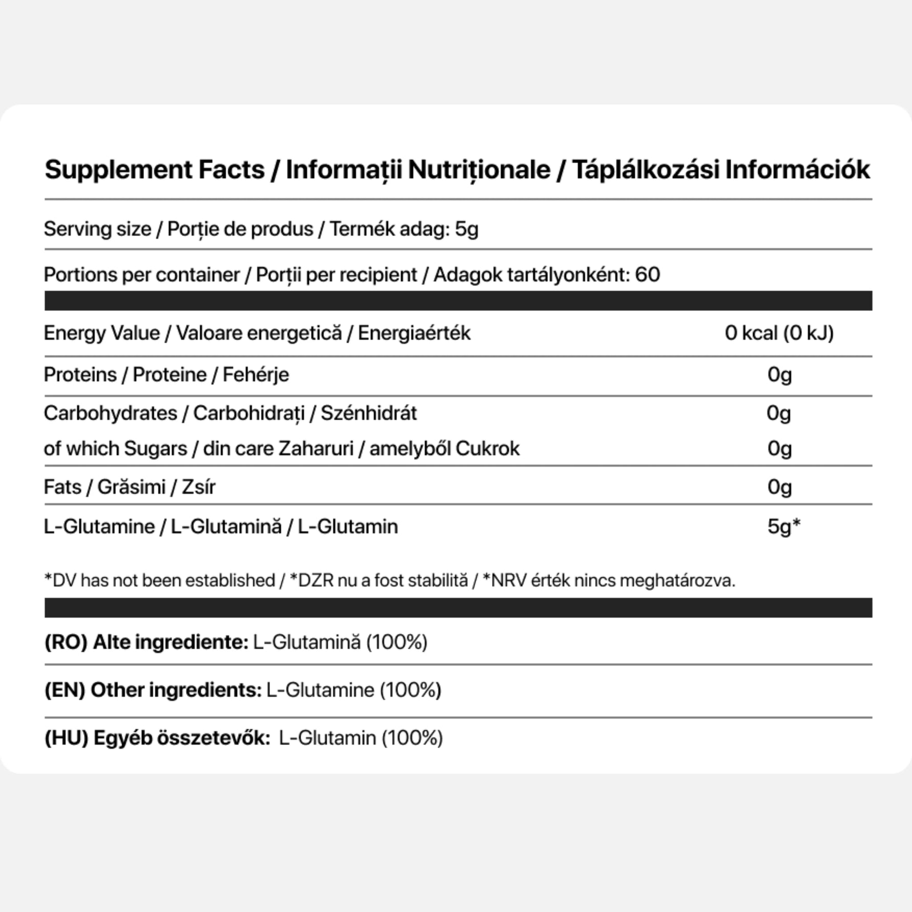 ApexRecover - Glutamine - 300g - Transylvania Nutrition