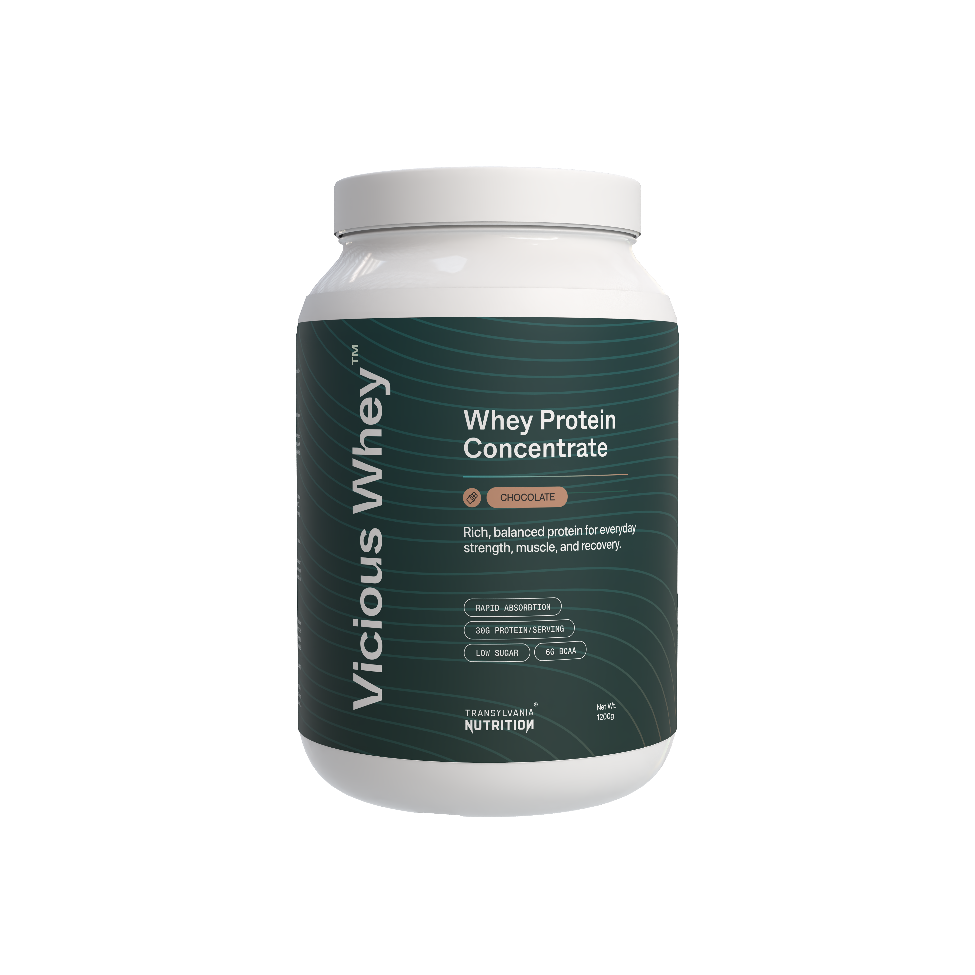 Vicious Whey Protein whey concentrate in Chocolate flavor from Transylvania Nutrition